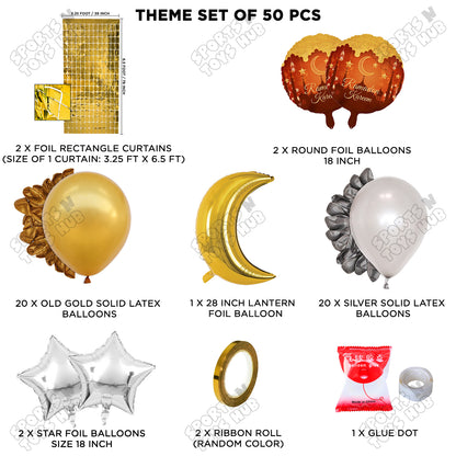 Ramadan Mubarak Foil Balloon Set Theme Collection