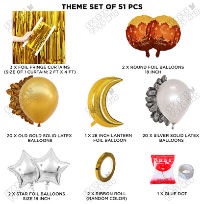 Ramadan Mubarak Foil Balloon Set Theme Collection