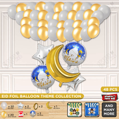 Eid Mubarak Foil Balloon Set Theme Collection