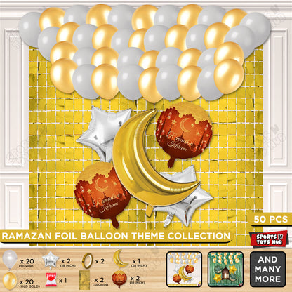 Ramadan Mubarak Foil Balloon Set Theme Collection
