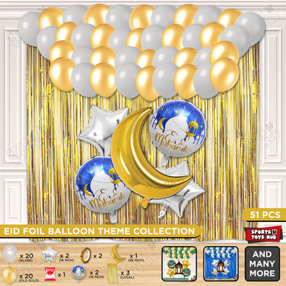 Eid Mubarak Foil Balloon Set Theme Collection