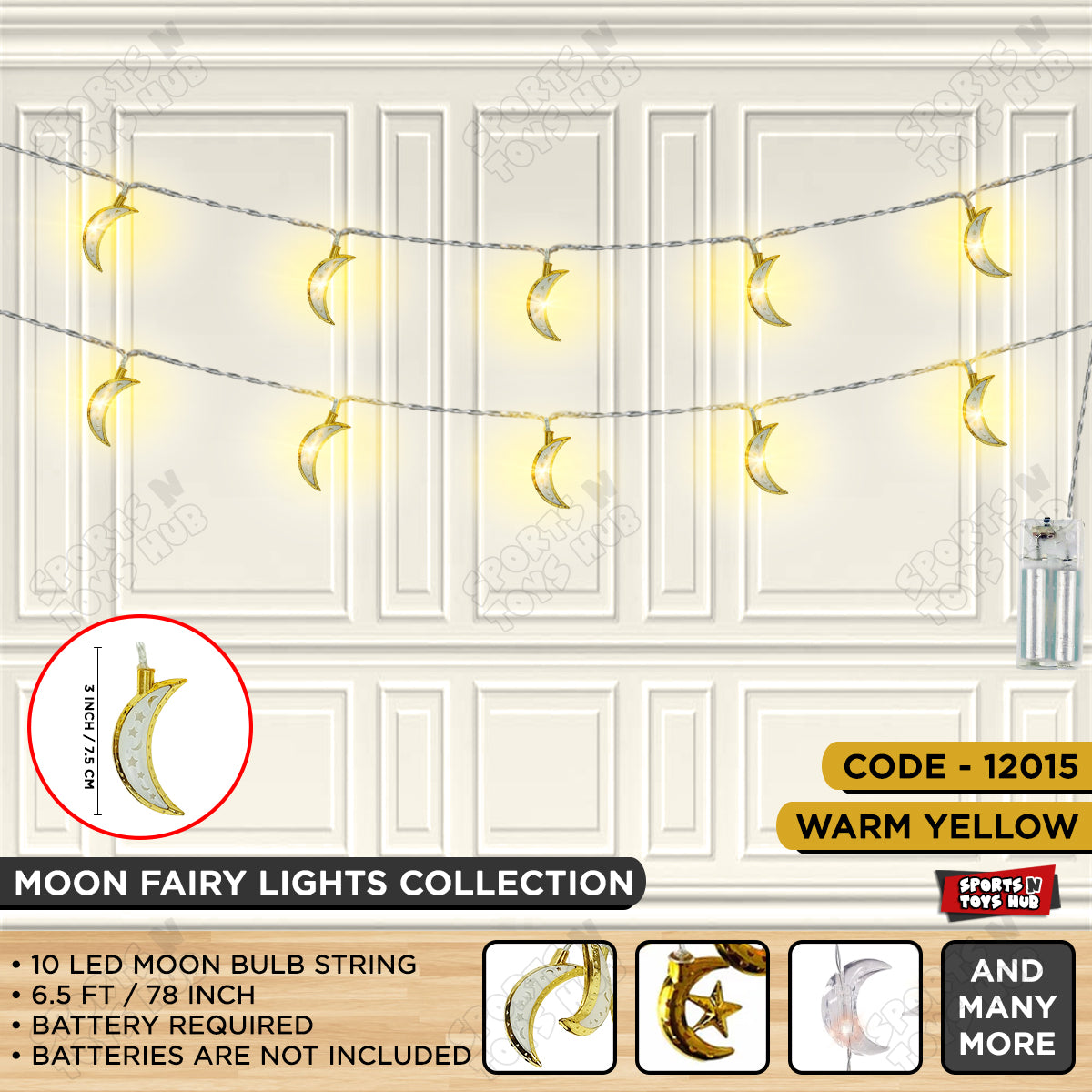6.5 FT Crescent Moon Shape Fairy LED Lights