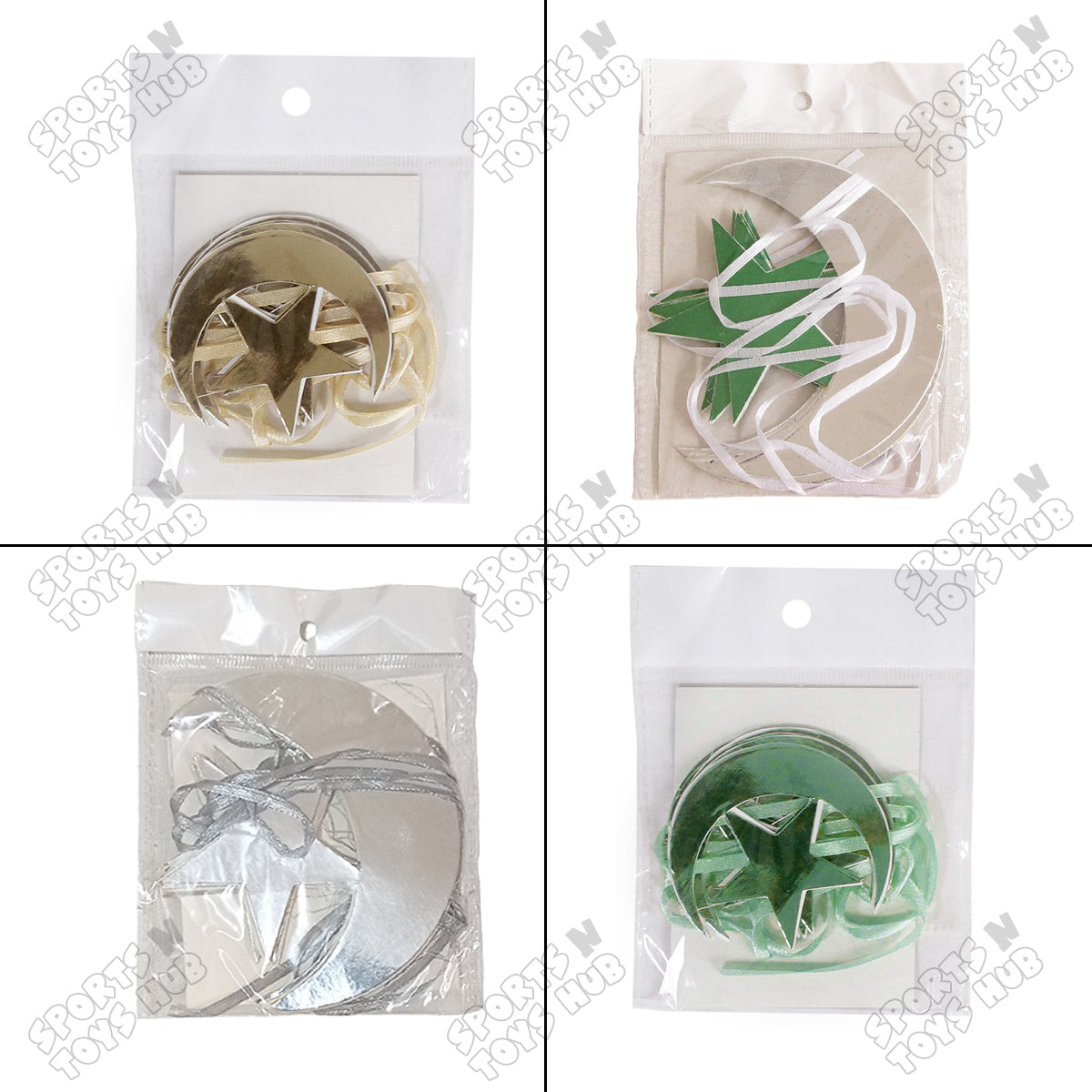 Moon & Star Shape Large Hanging Strings - Pack Of 2