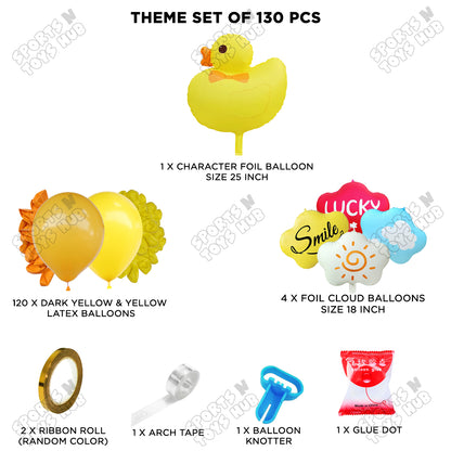 Cartoon Duck Character Theme Foil Balloon Set Arch Theme