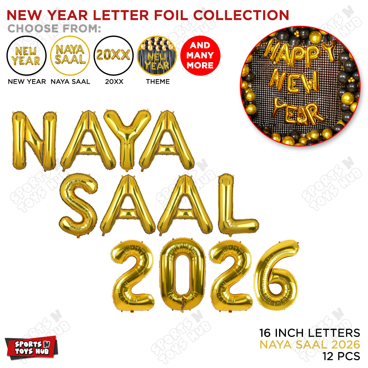 Naya Saal Foil Letter Collection