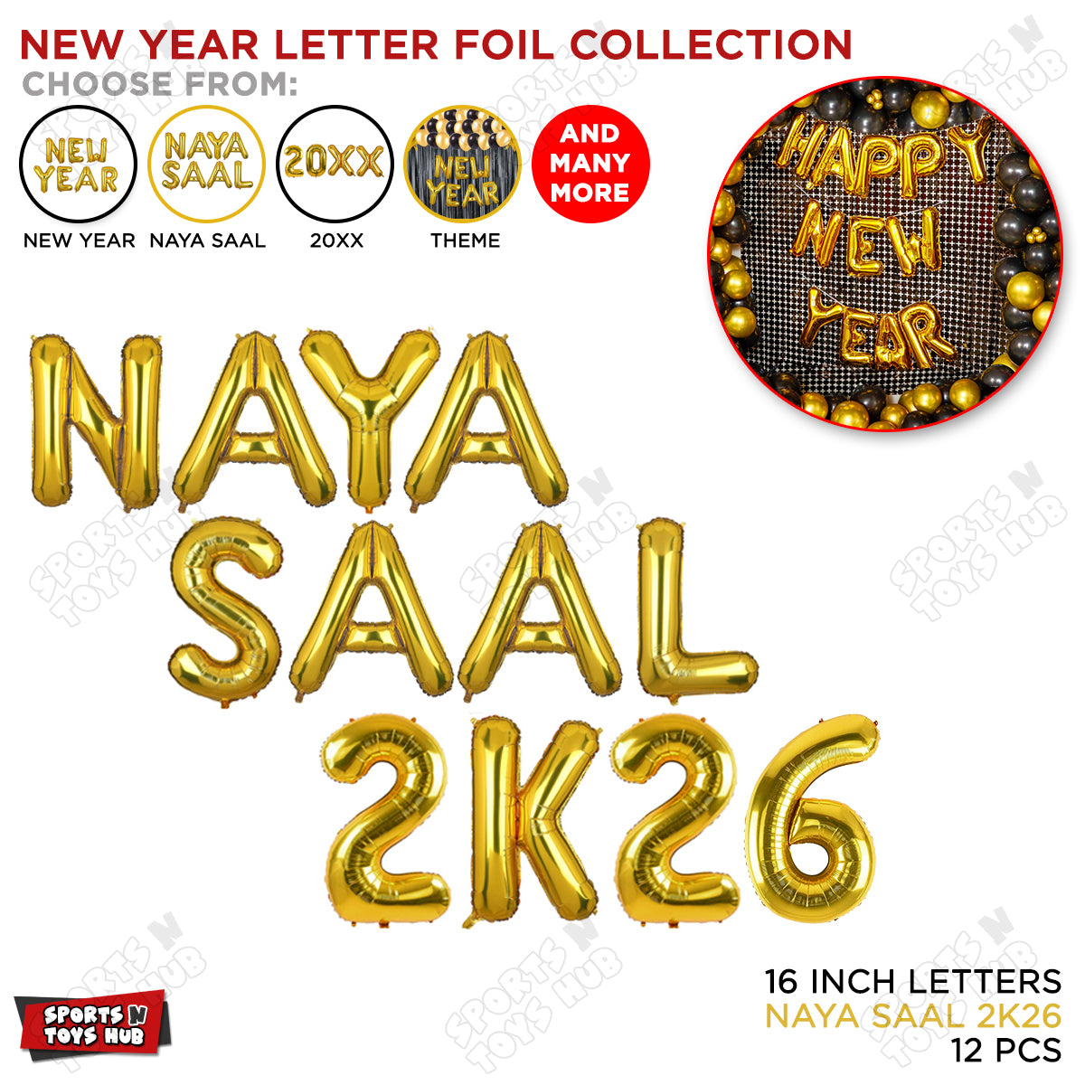Naya Saal Foil Letter Collection