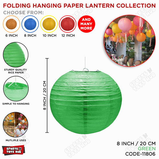 8 Inch Paper Hanging Lanterns Collection