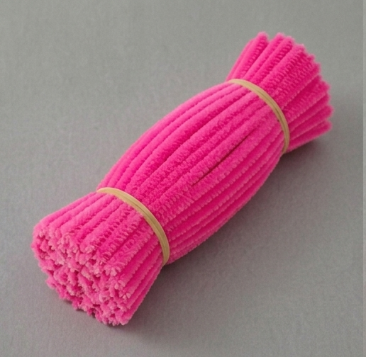Neon Color Fuzzy Pipe Cleaners 100 Pcs – Premium Chenille Craft Stems 30cm, 7-8mm Thick Flexible Pipe Cleaner Sticks for DIY Arts & Crafts, Kids Creative Projects, School Craft Supplies