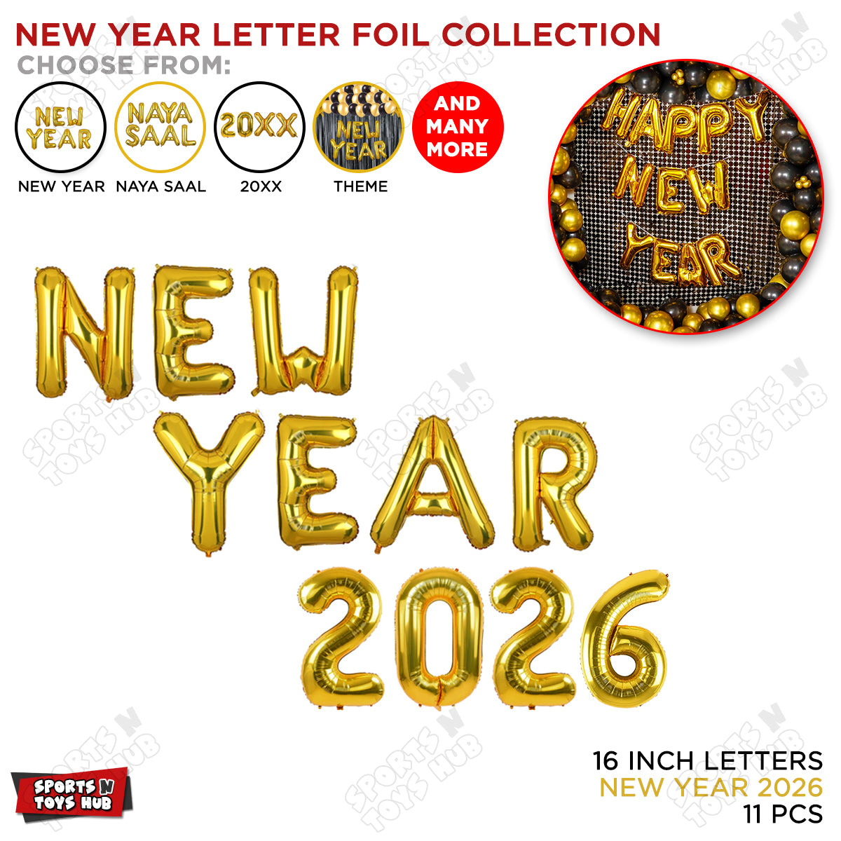 New Year Foil Letter Collection