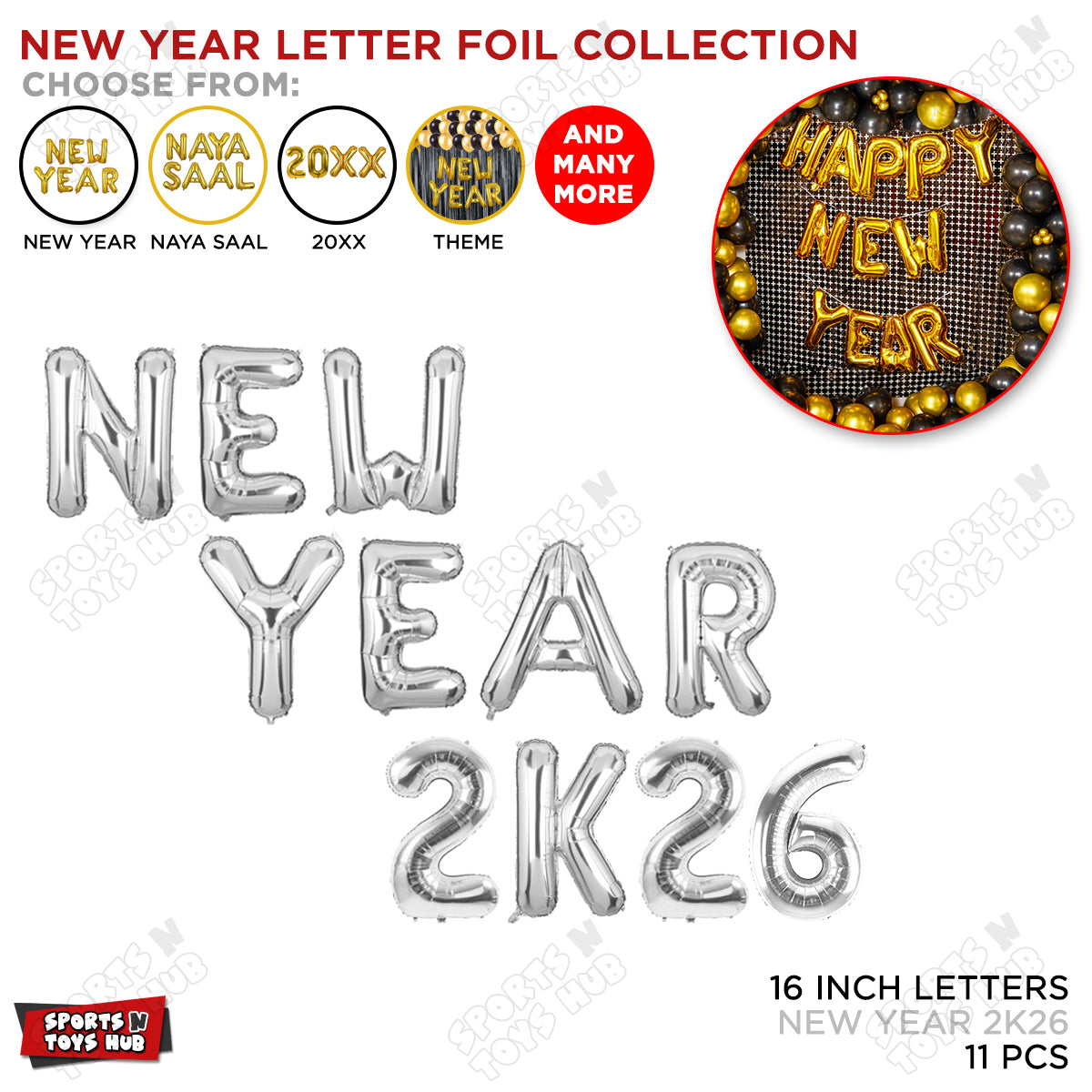 New Year Foil Letter Collection
