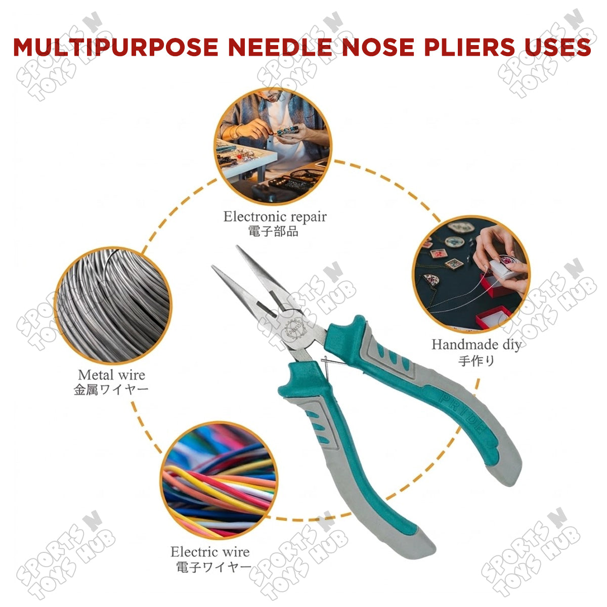 Needle Nose Plier Tool For Craft & Floral Wires
