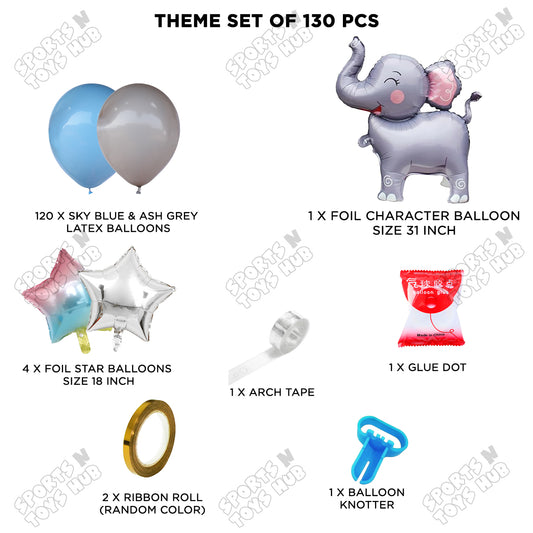 Elephant Cartoon Foil Balloon Set Garland Arch Theme