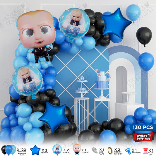 B_o_s_s B@by Foil Balloon Set Arch Theme