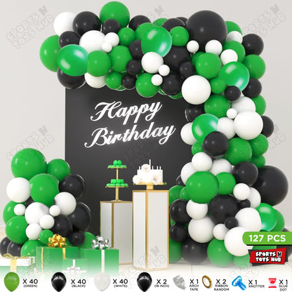 Green, Black & White Color Garland Theme Set