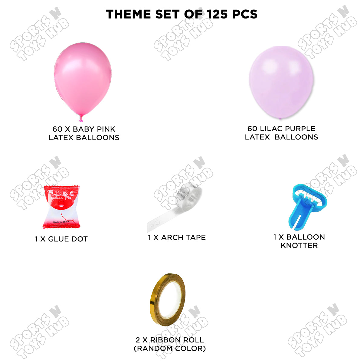 Lilac Purple & Baby Pink Color Latex Balloon Arch Garland Theme Kit For Birthday, Baby Shower, Mother’s Day, Wedding & Party Decor