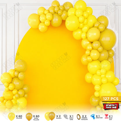 Yellow & Dark Yellow Balloon Arch Garland Theme Kit – Premium Latex Balloon Decoration Set for Birthday Party