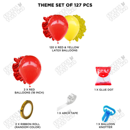 Red & Yellow Balloon Arch Garland Kit – Premium Latex Balloon Decoration Set for Birthday Party, Baby Shower, Wedding, Anniversary, Graduation, Balloon Arch, Photo Backdrop, Event Decorations & DIY Party Supplies