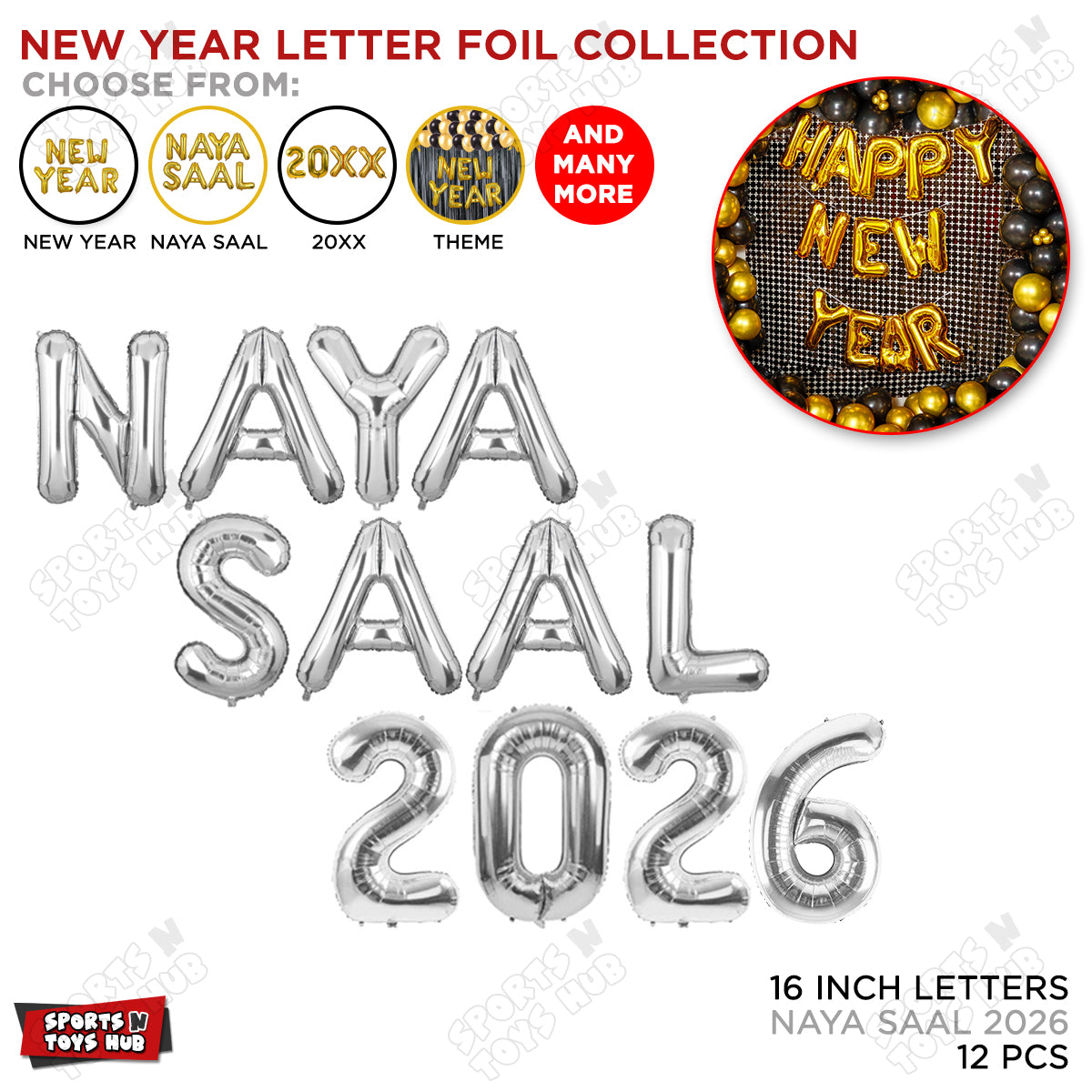 Naya Saal Foil Letter Collection