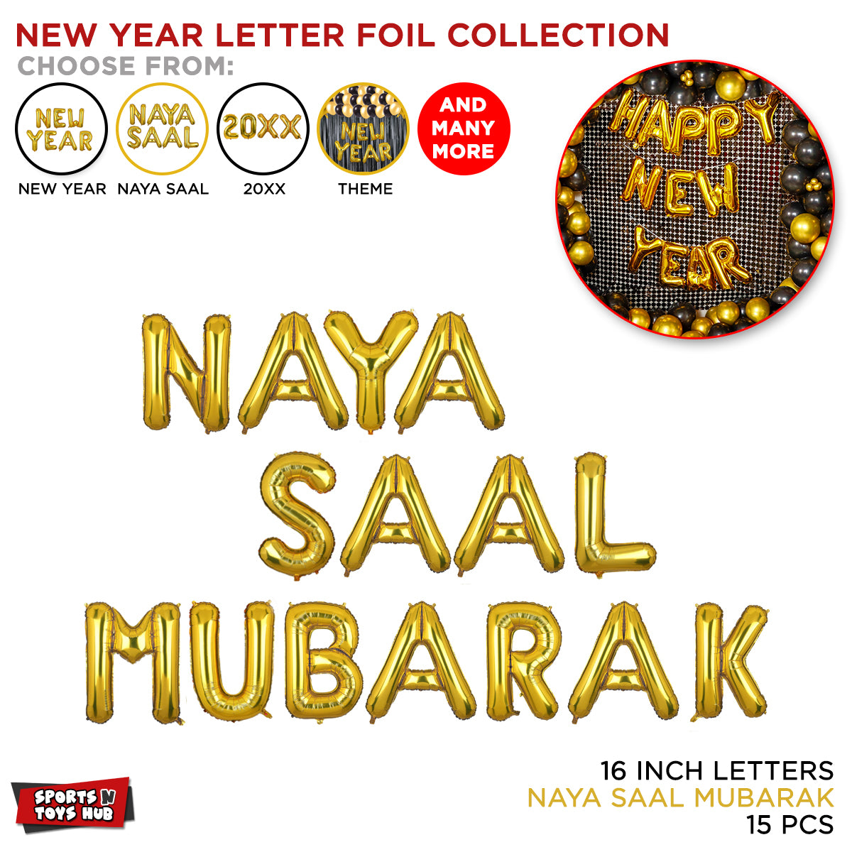 Naya Saal Foil Letter Collection
