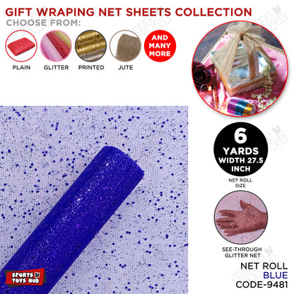 27.5 Inch / 6 Yard - Wide Glitter Gift Wrapping Net