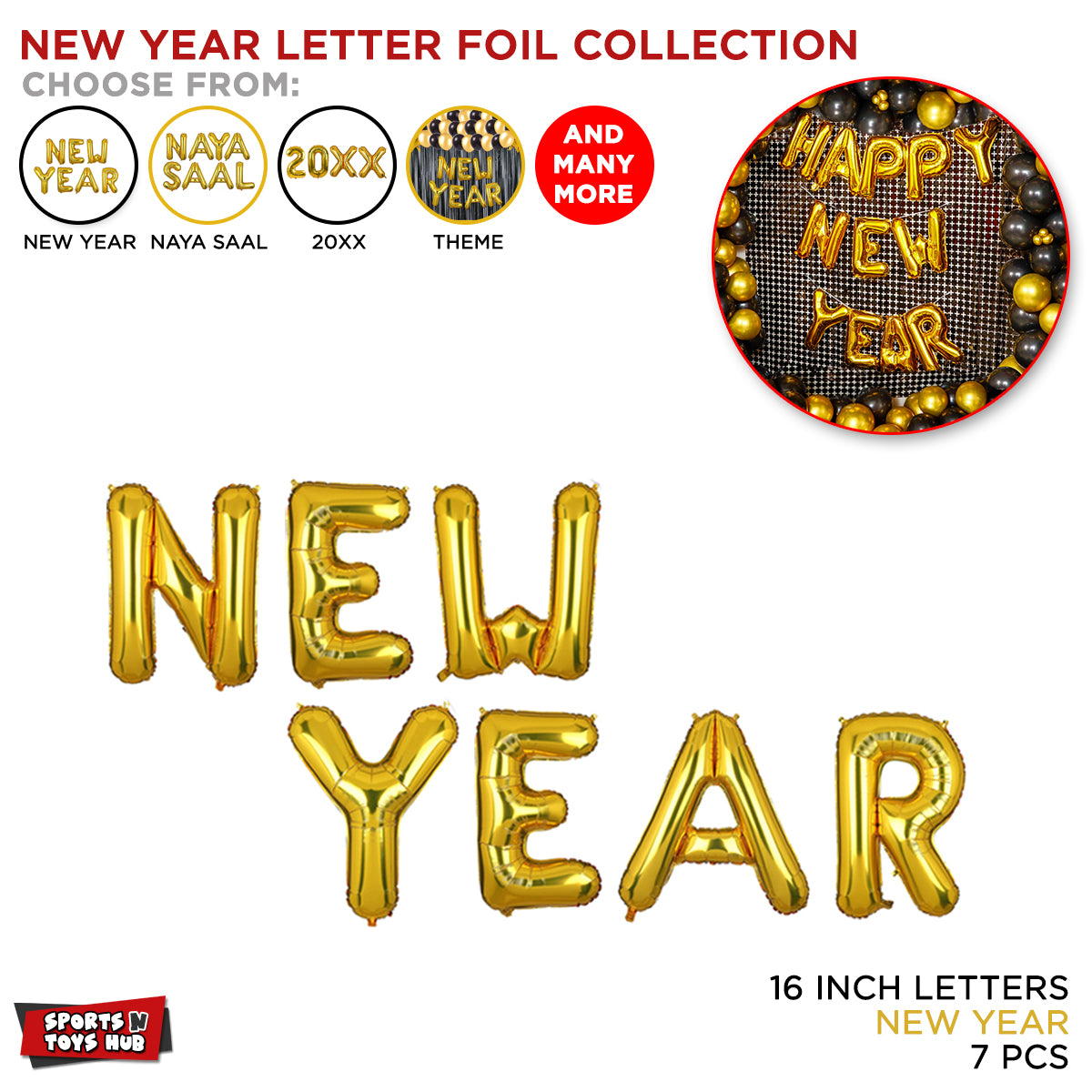 New Year Foil Letter Collection