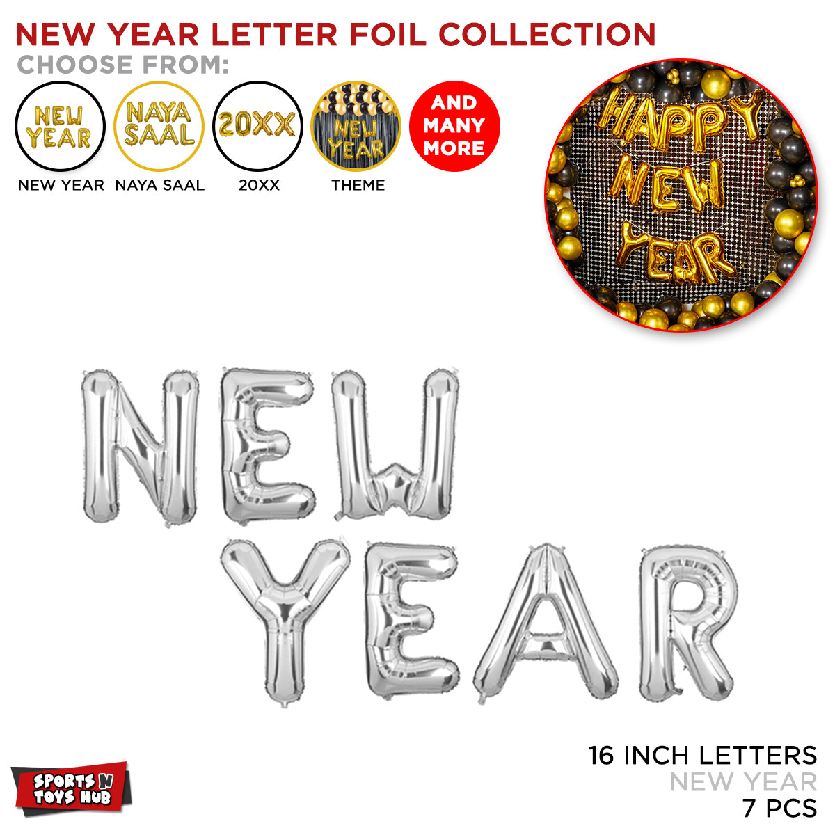 New Year Foil Letter Collection