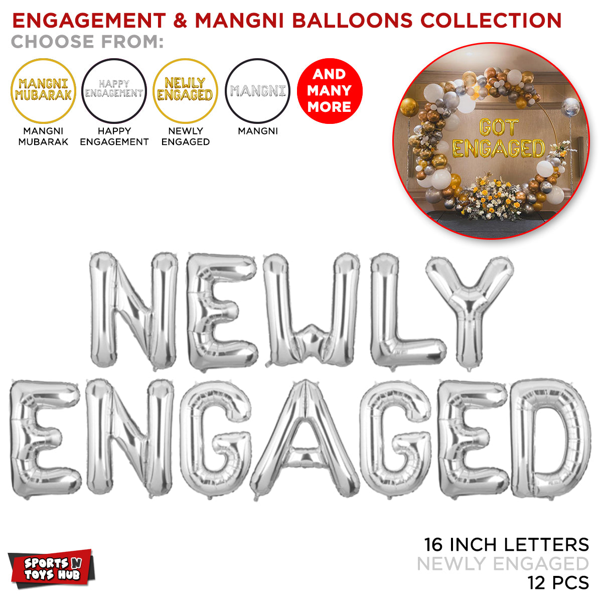 Newly Engaged Foil Letter Collection