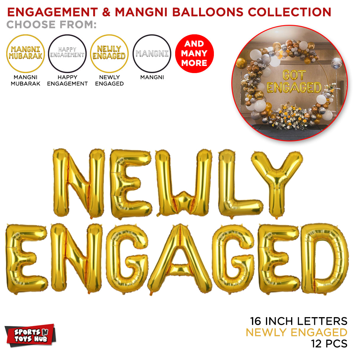 Newly Engaged Foil Letter Collection