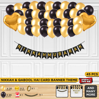 Nikkah Mubarak Card Banner Theme Without Curtain