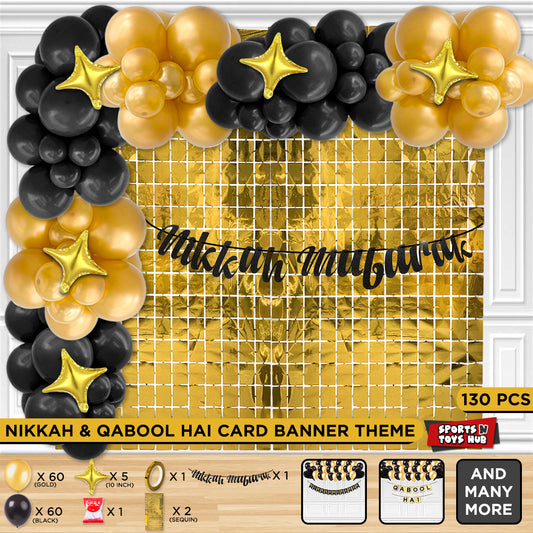 Nikkah Mubarak Cutout Banner Arch Theme
