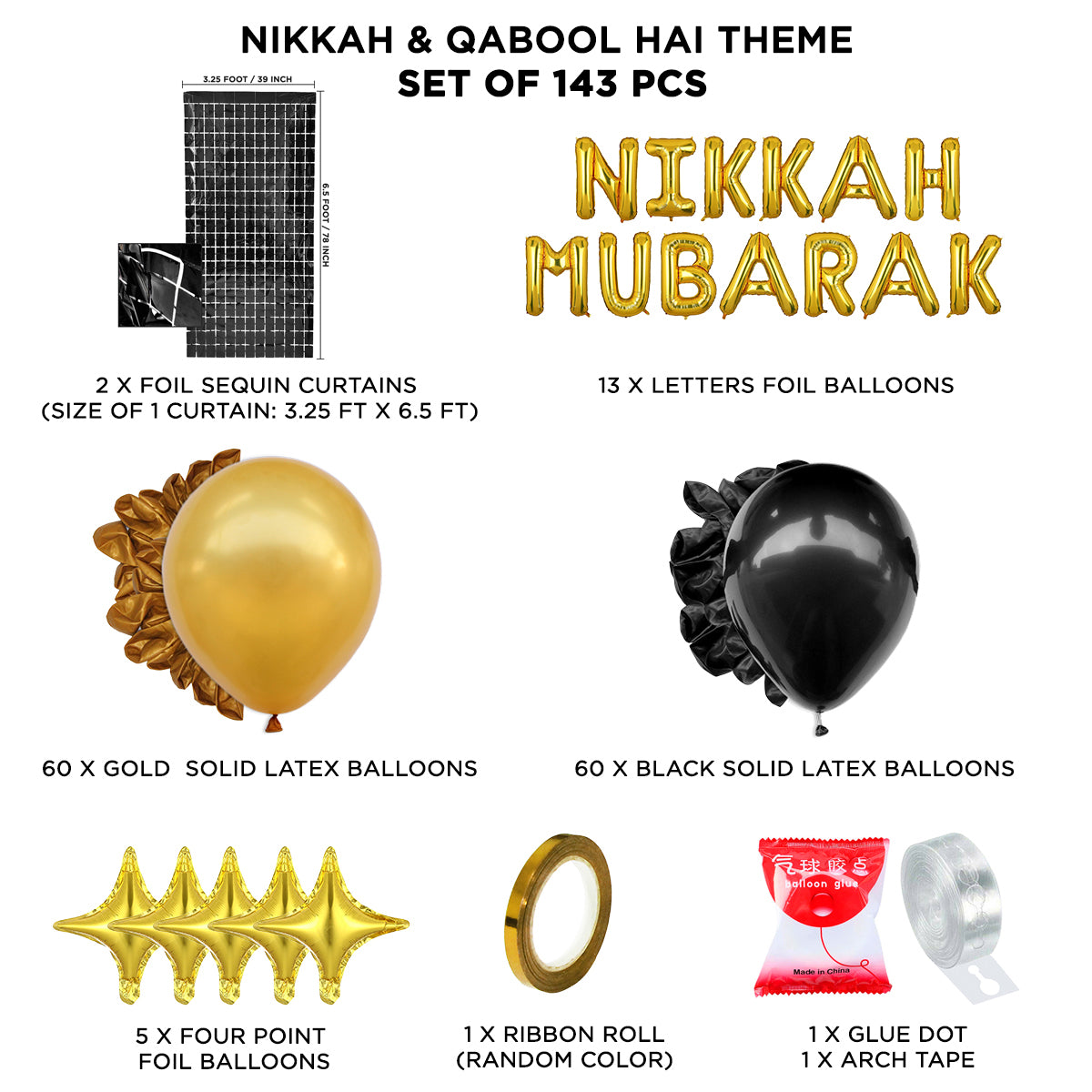Nikkah Mubarak Letter Arch Theme