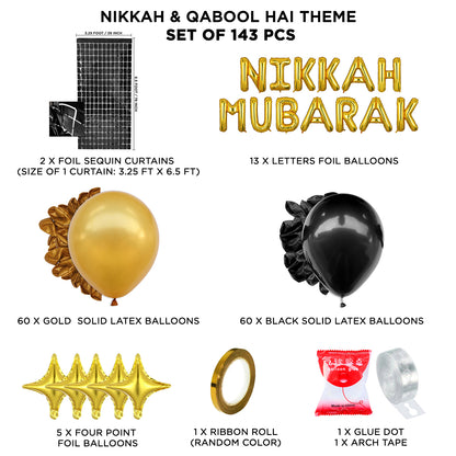 Nikkah Mubarak Letter Arch Theme
