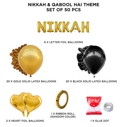 Nikkah Foil Letter Theme Without Curtain