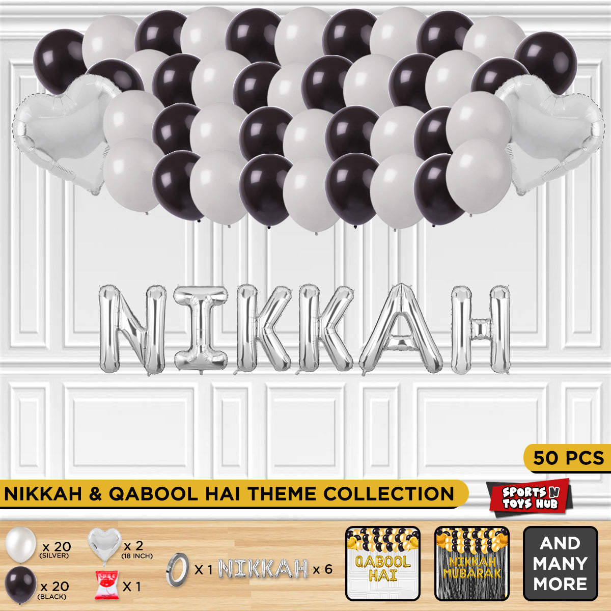 Nikkah Foil Letter Theme Without Curtain