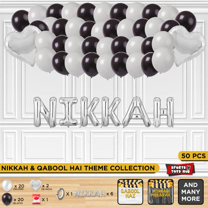 Nikkah Foil Letter Theme Without Curtain
