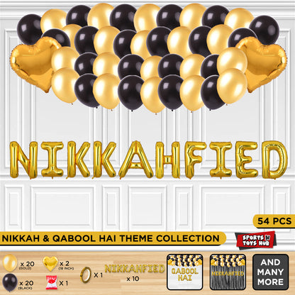 Nikkahfied Foil Letter Theme Without Curtain
