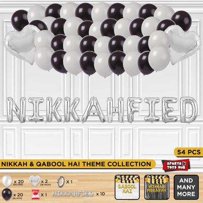 Nikkahfied Foil Letter Theme Without Curtain
