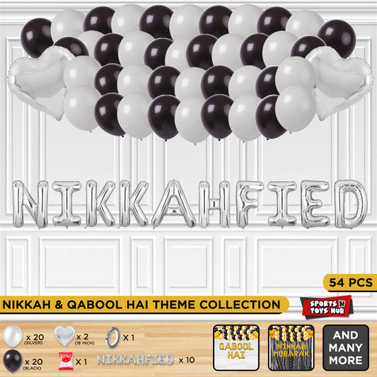Nikkahfied Foil Letter Theme Without Curtain