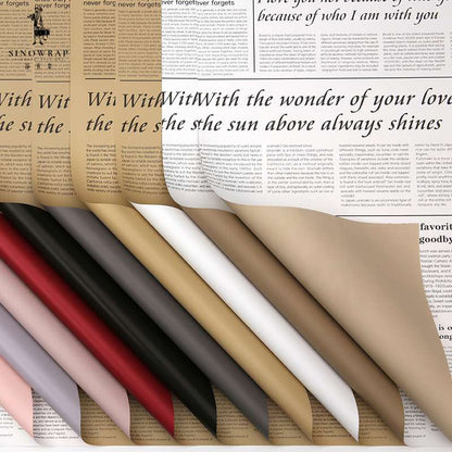 Double Sided News Paper Flower Bouquet Sheet, Floral Gifting Sheets, Wrapping Paper Collections