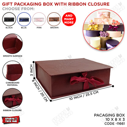 Gift Packaging Box with Ribbon Closure