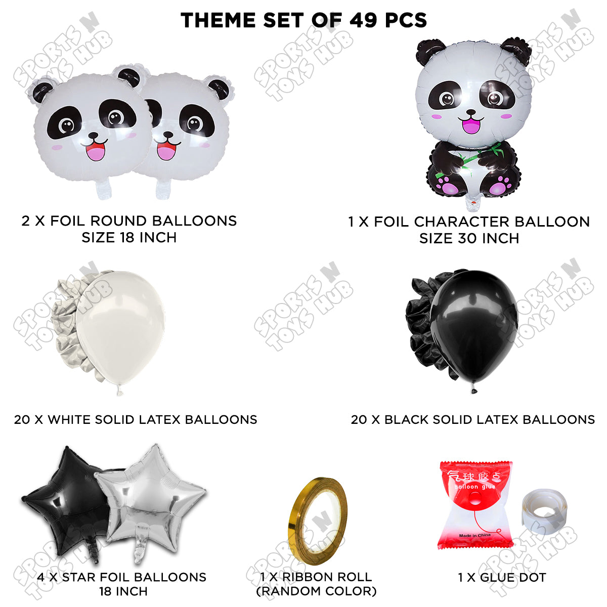 Panda Animal Character Foil Balloon Theme
