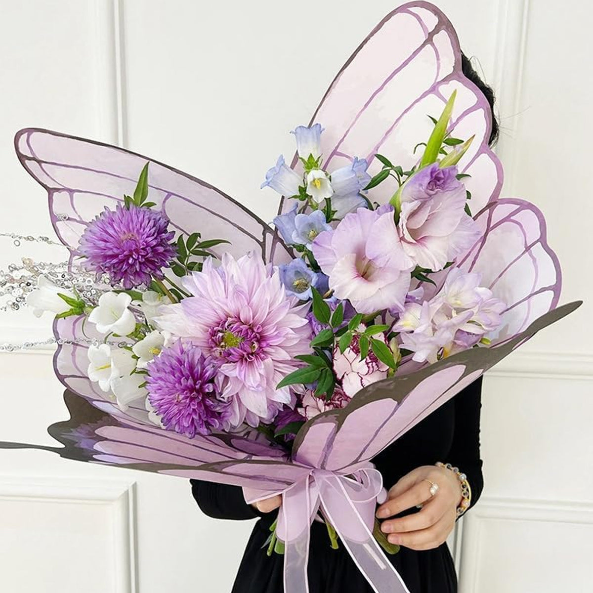 20 Sheets / 5 Sets Butterfly Wings Bouquet Floral Paper Sheets DIY Flower Arrangement