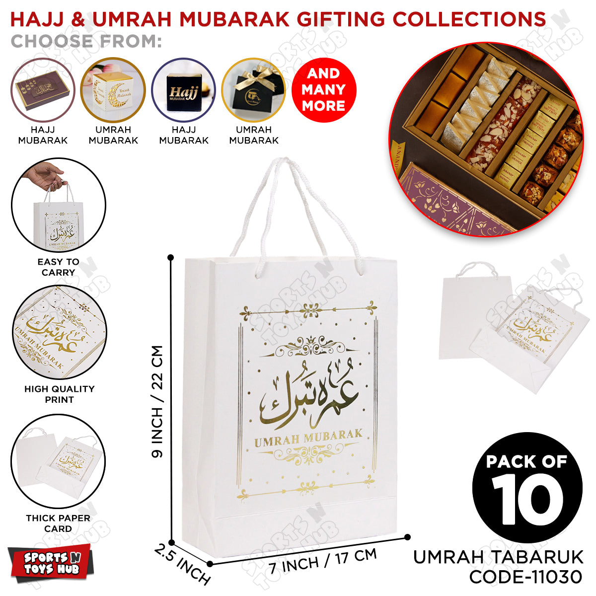 Umrah Tabarruk Gift Bag Collection - Pack Of 10