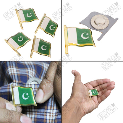 Pakistan Flag Acrylic Magnetic Badge - Pack Of 6