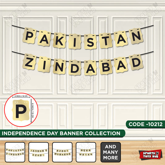 Pakistan Zindabad Shinny Card Banner