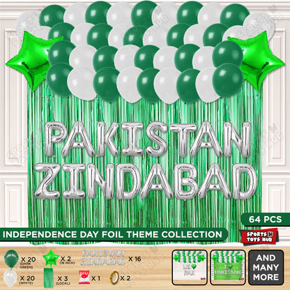 Pakistan Zindabad Foil Letters Theme Collection