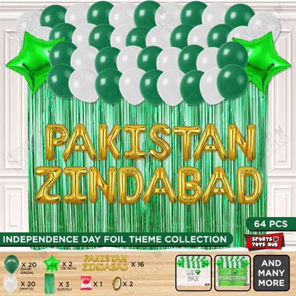 Pakistan Zindabad Foil Letters Theme Collection