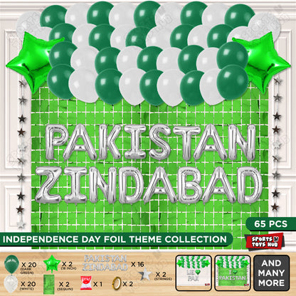 Pakistan Zindabad Foil Letters Theme Collection
