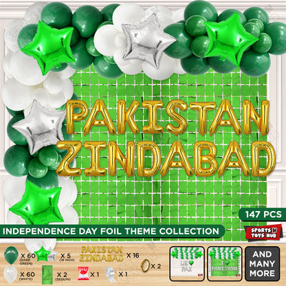 Pakistan Zindabad Foil Letters Theme Collection
