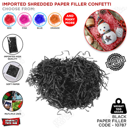 Imported Shredded Filler Paper Confetti 100 Grams Pack For Gift Bags, Boxes & Baskets